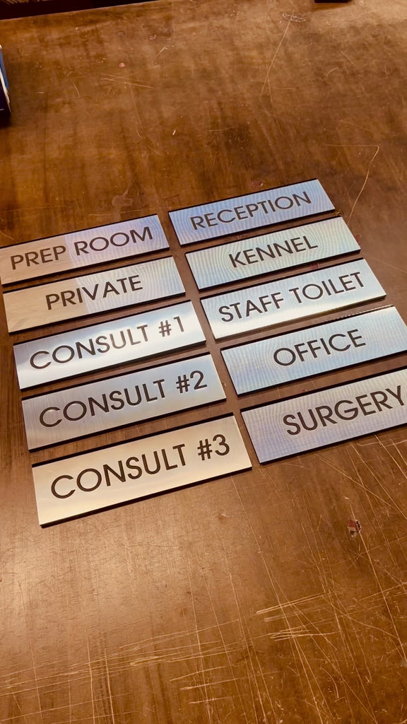 Personalised Acrylic Room Name Sign, Door Number, Company Wall Plate, Custom Office Plaque, Professional Title Banner, New Job Role Quote