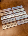 Personalised Acrylic Room Name Sign, Door Number, Company Wall Plate, Custom Office Plaque, Professional Title Banner, New Job Role Quote