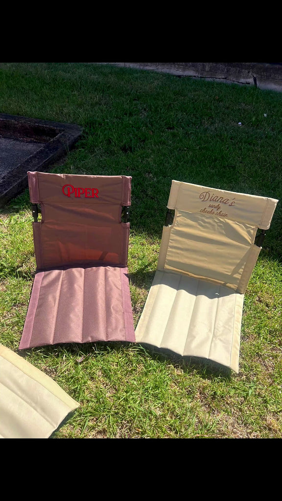 Custom Embroidered Portable Folding Camping Chair, Personalised Logo Ultra Light Outdoor Sport Beach/ Picnic Seat, Birthday, Coach Xmas Gift