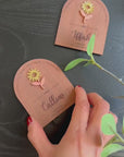 Personalised Wooden Flower Magnets – 3D Raised Acrylic Gift for Teachers
