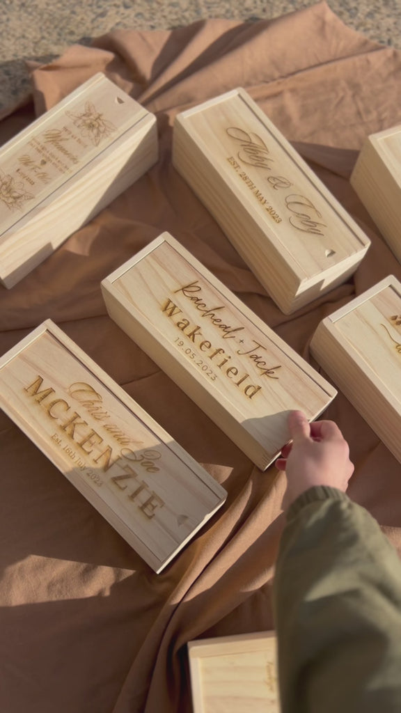 Personalised 48 Wooden Block Tumbling Tower Game Box, Engraved Jenga Wedding Guest Book Alternative, Party Interactive Game, Custom Gift Box