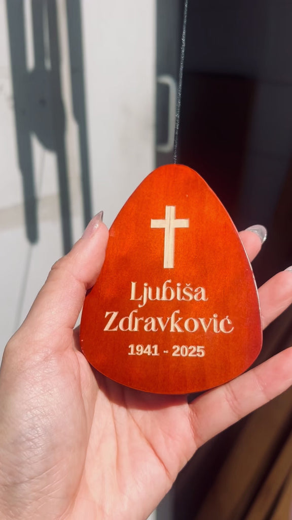 Personalised Memorial Aluminium & Wooden Wind Chimes, Custom Logo Engraved In Loving Memory, Funeral Loss Sympathy Remembrance Keepsake Gift