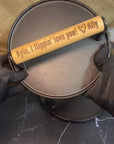 Custom Engraved Cast Iron BBQ Grill Meat & Burger Press