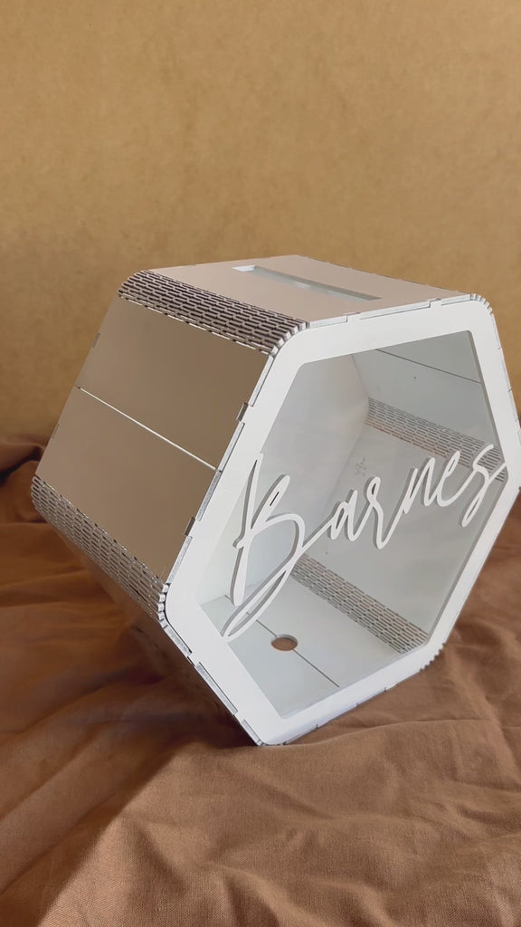 Custom Made Laser Cut Plywood Wishing Well Box, Personalised Name & Date Money, Envelope, Card Boxes, Rustic Wedding Memory Keepsake Gift