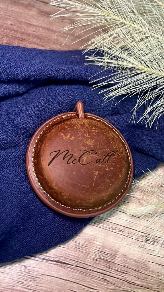 Personalised Cowhide Leather Measuring Tape, Custom Engraved Loved Beyond Measure, Dad Mom, Groomsman, Craft Handyman Builder Corporate Gift
