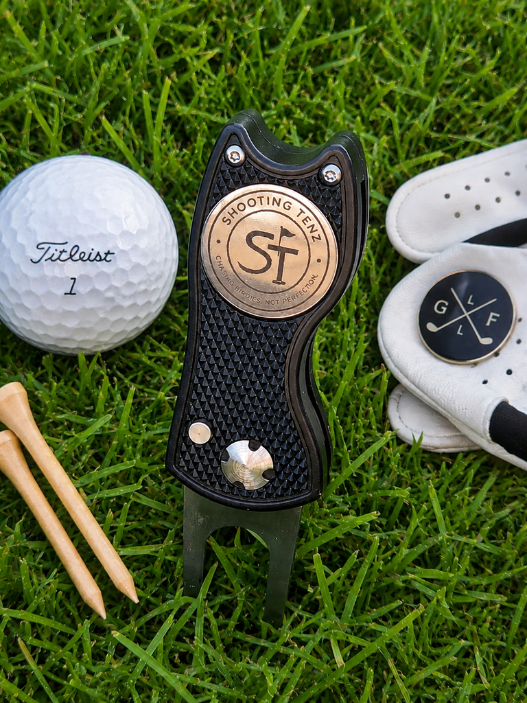 Personalised Golf Divot Tool & Magnetic Ball Marker, Custom Engraved Metal Pitch Repair, Golfer Dad Birthday, Groomsmen, Logo Corporate Gift