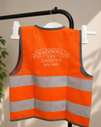 Personalised kids hi-vis safety vest custom embroidered name tradie dress-up gift