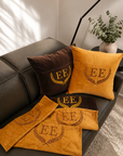 Personalised Embroidered Velvet Cushion Cover 50x50cm, Custom Name & Monogram Luxe Throw Pillow Home Décor, Housewarming, Xmas, Wedding Gift
