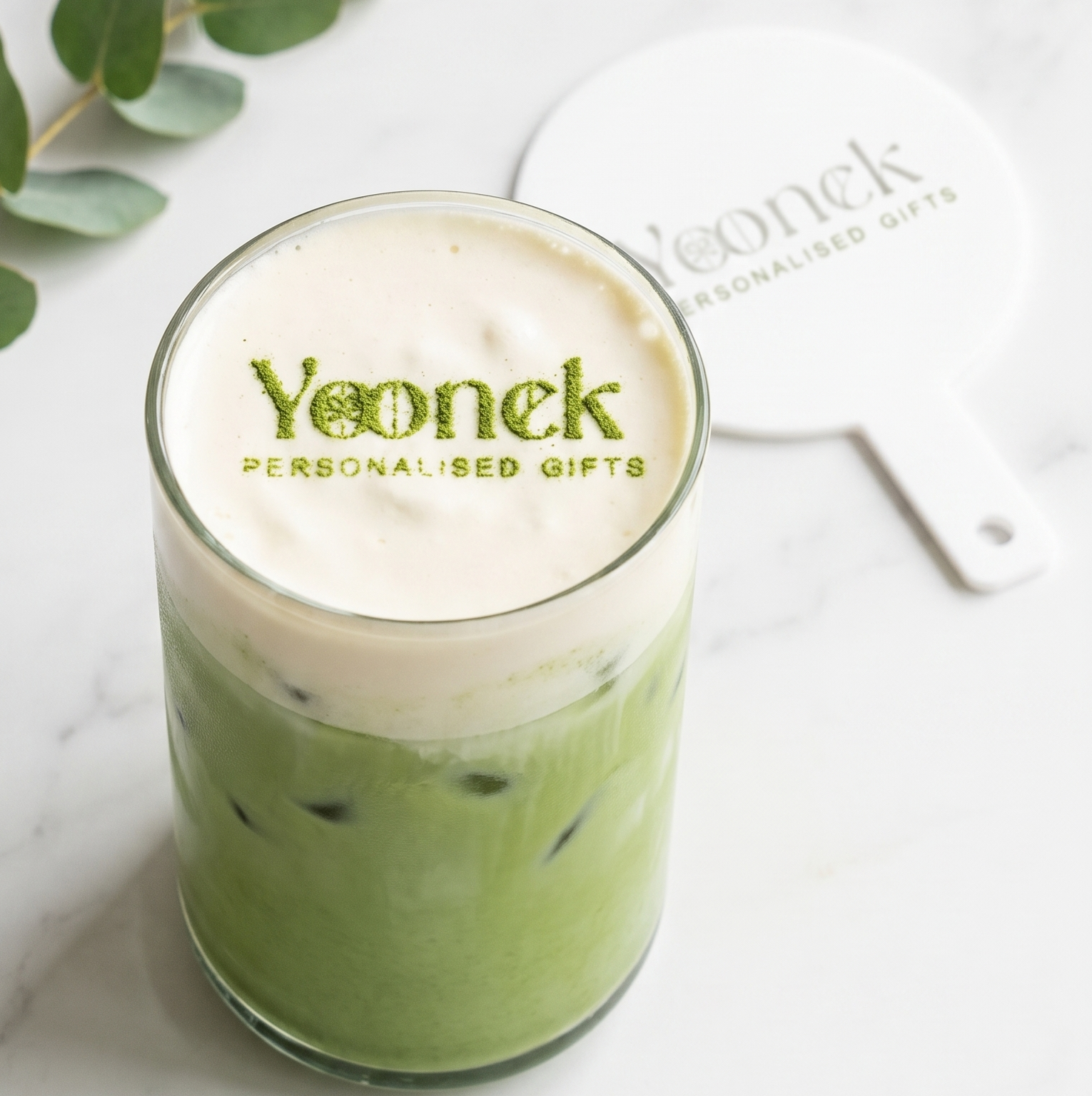 Personalised Acrylic Mirror Laser Cut Cocktail/ Coffee Stencil, Custom Laser Cut Business Logo/ Brand Bakery Shop, Barista, Couple Xmas Gift_made to order