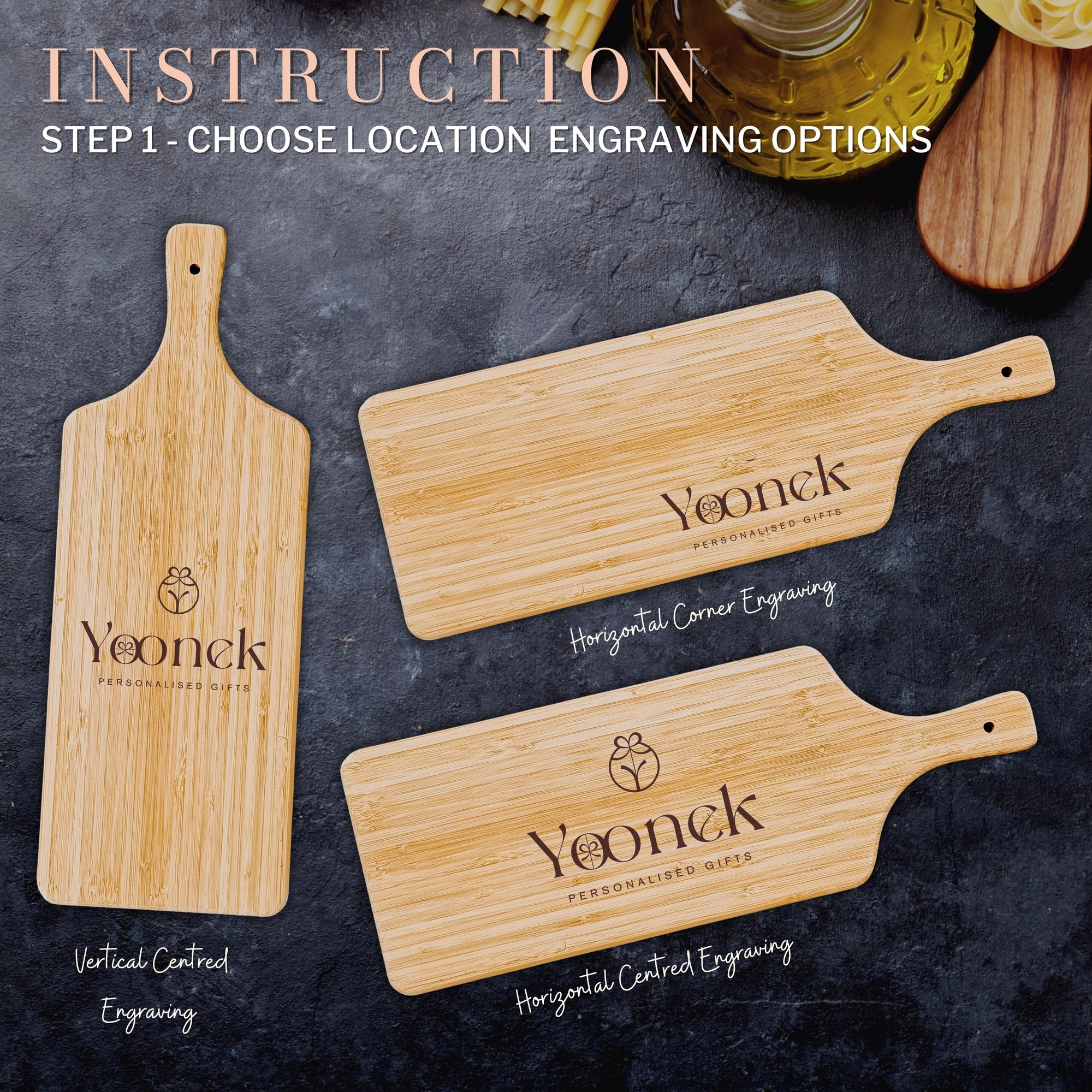 Personalised Bamboo Wooden Serving Cheese, Charcuterie Handle Tray, Cutting Board, Engraved Timber Platter, Custom Wedding Anniversary Housewarming Gift