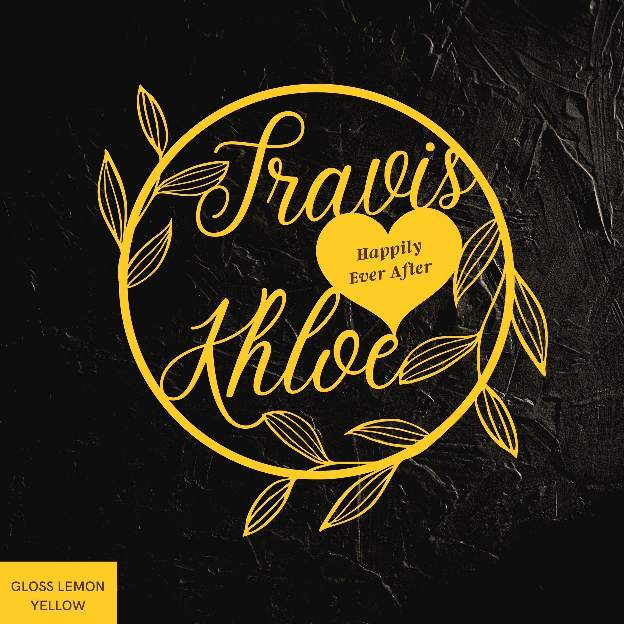 Custom Couple Name Wedding Leaf Hoop Sign