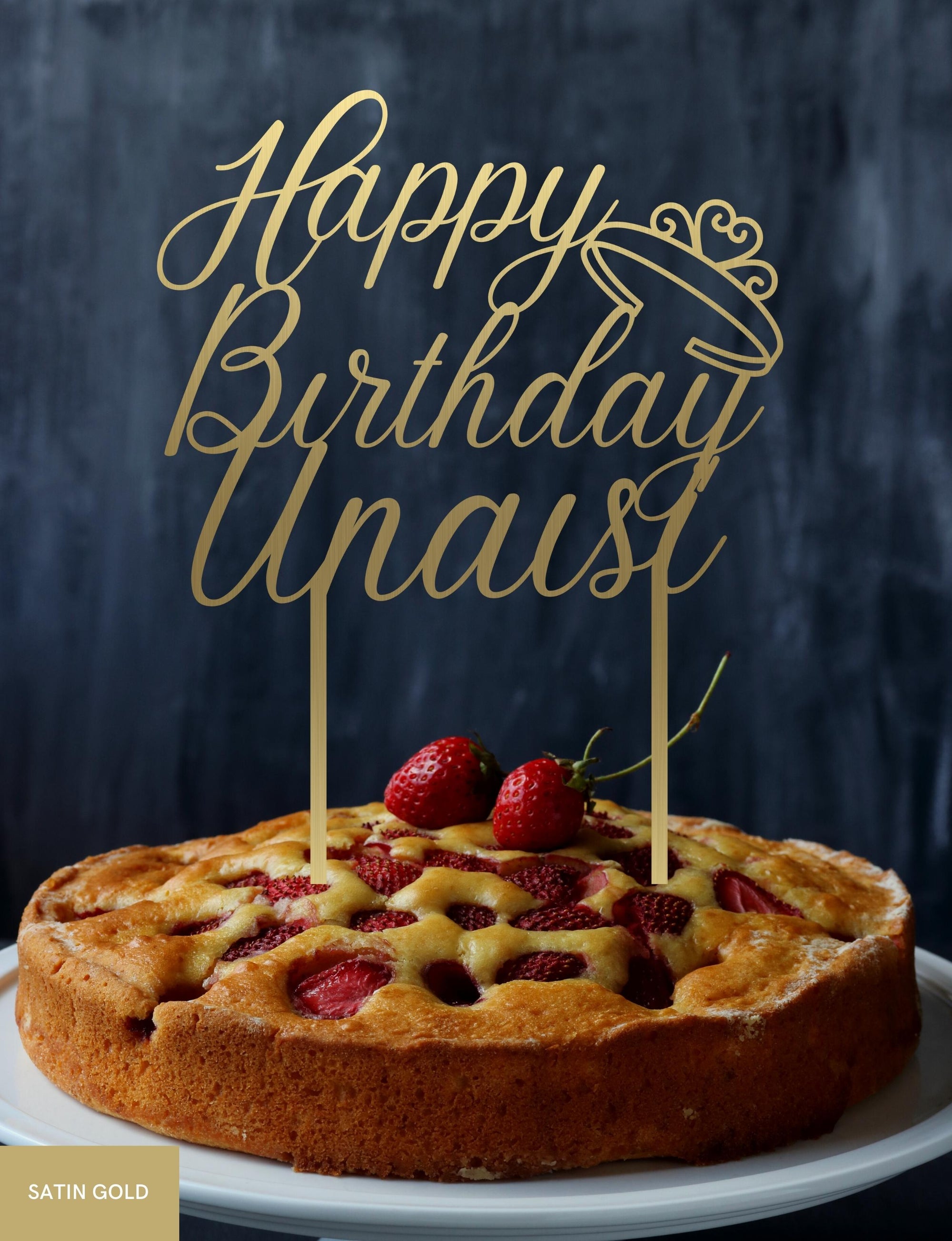 Personalised Birthday Princess Crown MDF/ Mirror Acrylic Cake Topper, Cut Out Custom Joint Name &amp; Age, Wedding/ Celebration/ Event Party Decor Supply