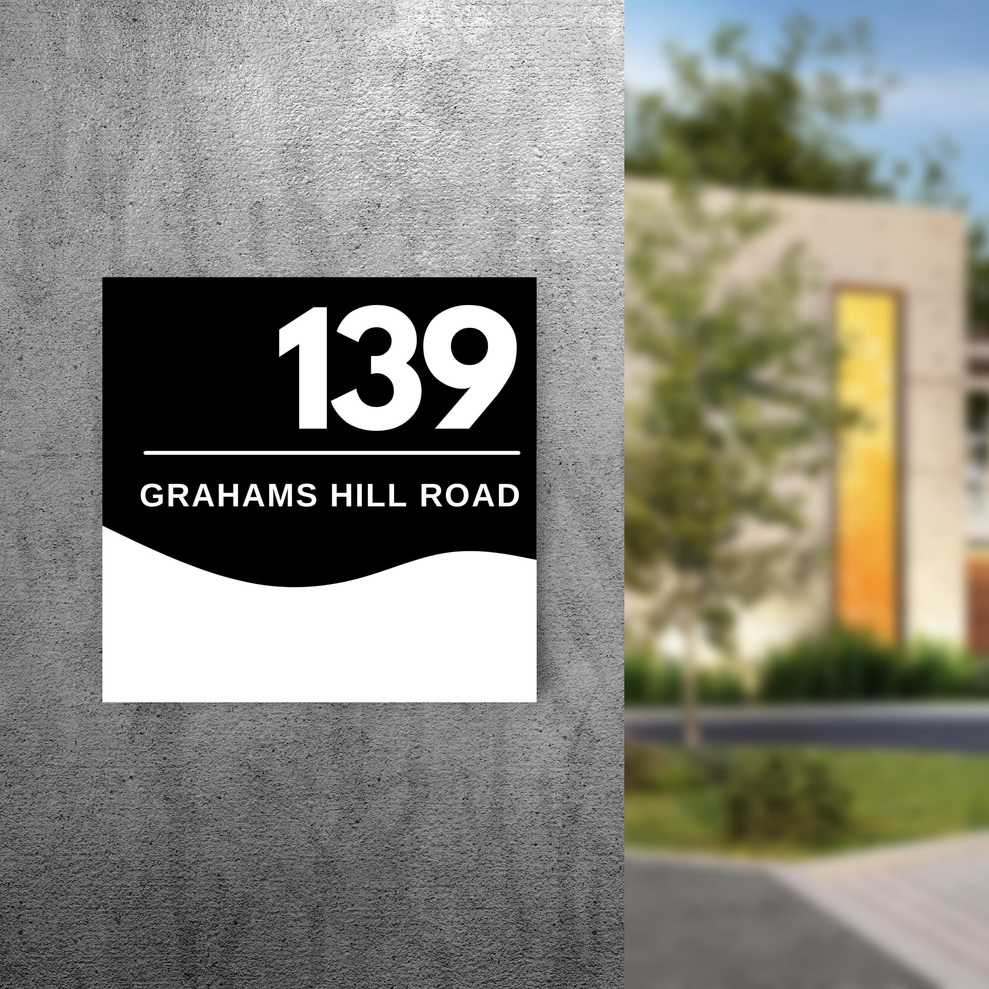 Custom Engraving Double Layers Modern Acrylic House Number, Aluminium Street Name Home Address, Landscape Mailbox/ Letterbox/ Room Sign, Door Plaque, Personalised Wall Plate, Business Logo Signage for Office, Company, Apartment, Hotel, / House Warming's Gift