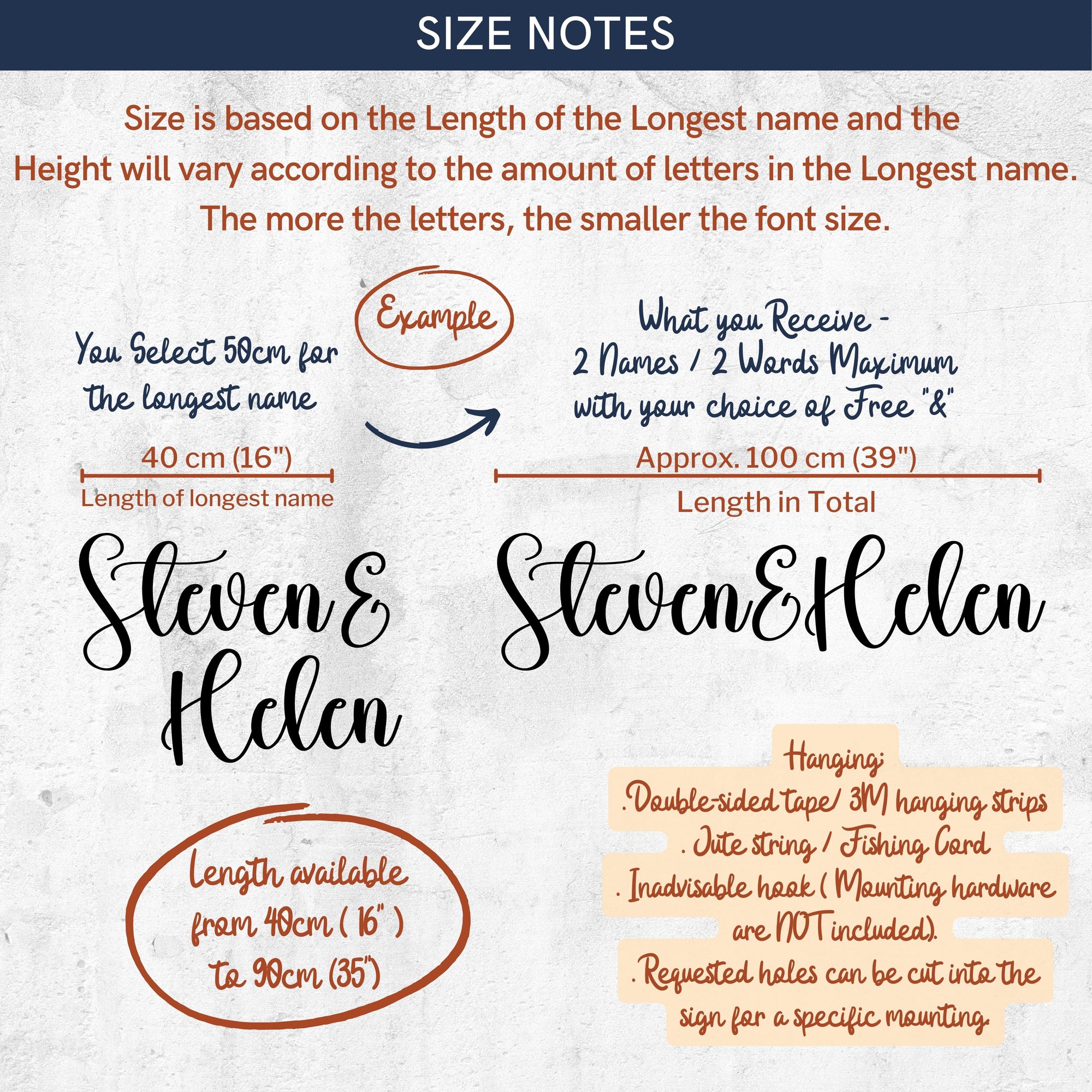 Custom Wooden/ Acrylic Couple Name Sign