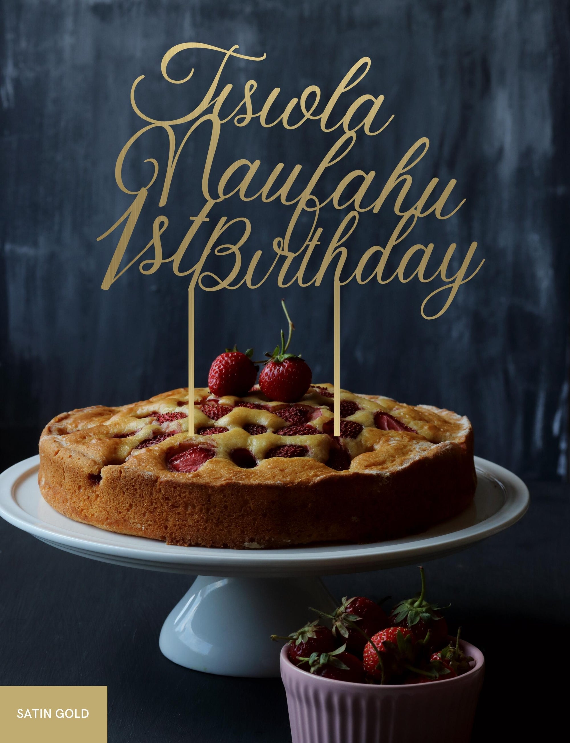 Personalised Birthday MDF/ Mirror Acrylic Cake Topper, Cut Out Custom Joint Name & Age, Wedding/ Celebration/ Event Party Decor Supply Toppers