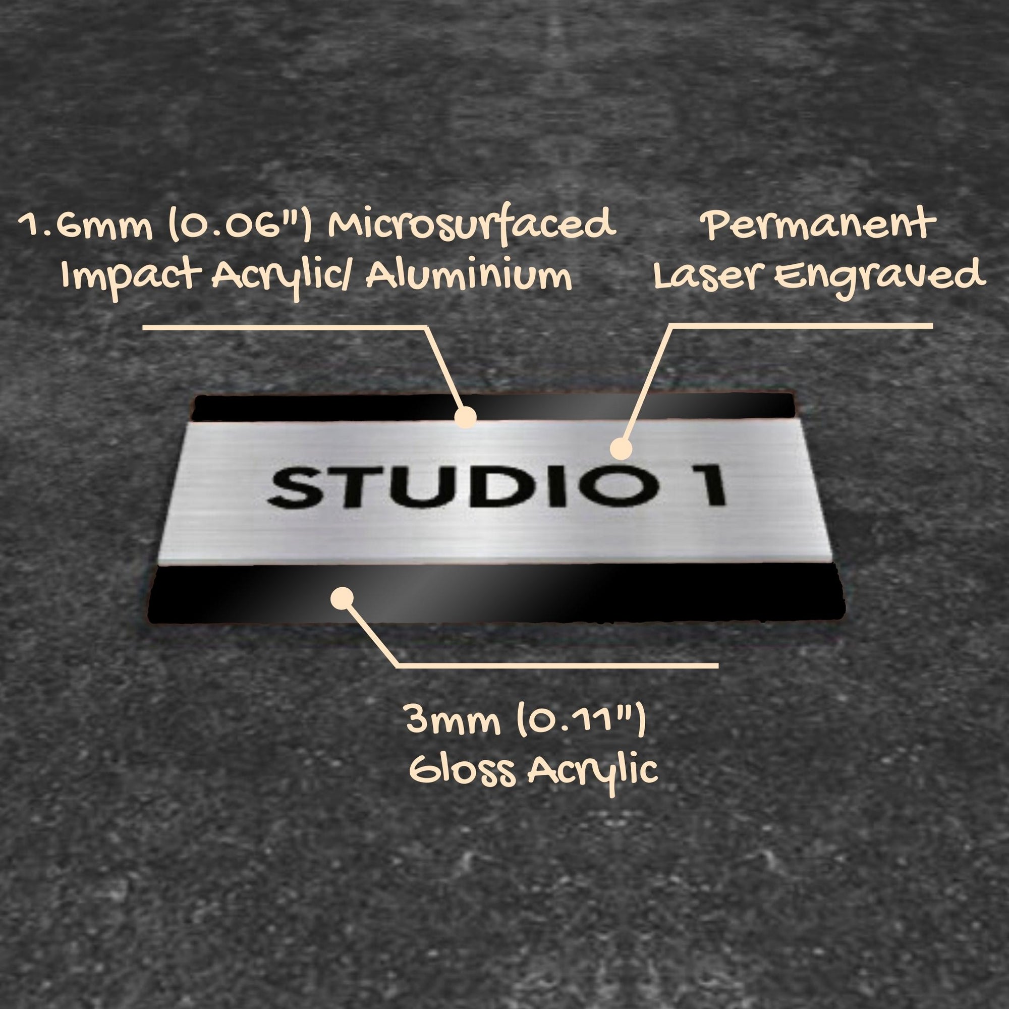 Custom Engraving Double Layers Modern Acrylic House Number, Aluminium Street Name Home Address, Landscape Mailbox/ Letterbox/ Room Sign, Door Plaque, Personalised Wall Plate, Business Logo Signage for Office, Company, Apartment, Hotel, / House Warming&#39;s Gift