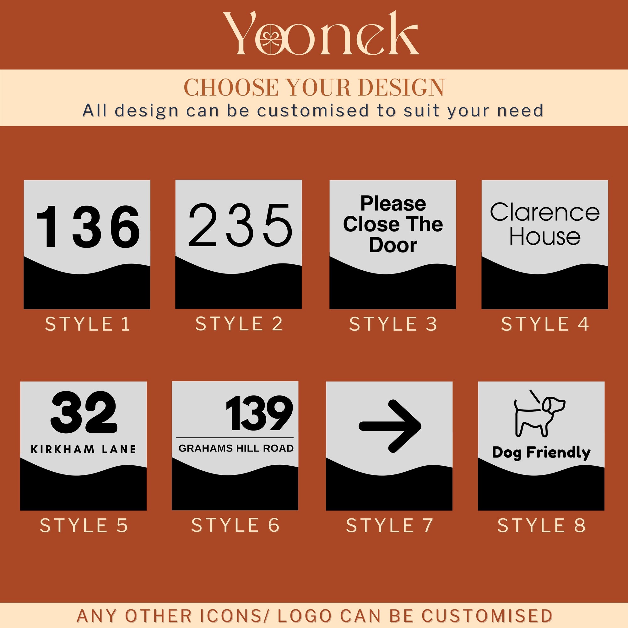 Custom Engraving Double Layers Modern Acrylic House Number, Aluminium Street Name Home Address, Landscape Mailbox/ Letterbox/ Room Sign, Door Plaque, Personalised Wall Plate, Business Logo Signage for Office, Company, Apartment, Hotel, / House Warming&#39;s Gift