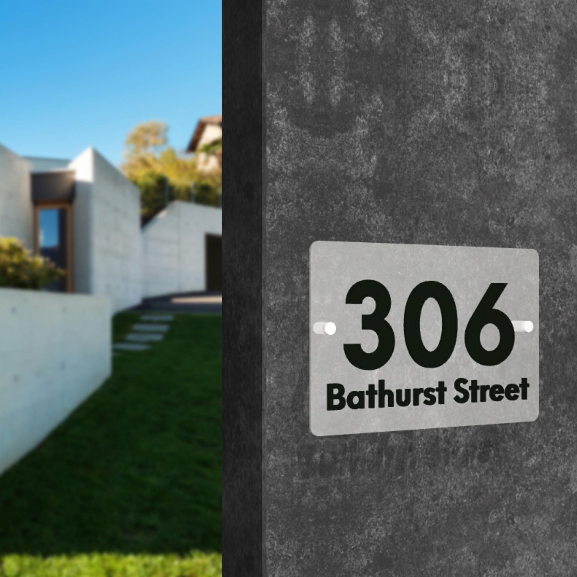 Custom Floating Modern Acrylic House Number, Street Name Home Address, Landscape Mailbox/ Letterbox/ Room Sign, Door Plaque, Personalised Wall Plate, Business Logo Signage for Office, Company, Apartment, Hotel, Cafe, Restaurant, Spa, Nail Shop