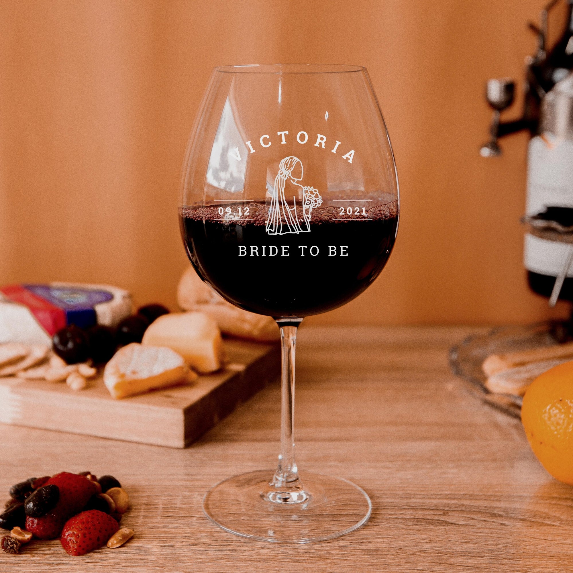 Personalised Wine 670ml Glasses, Custom Engraved Monogram Cocktails, Champagne Glass, Corporate/ Housewarming Gift, Wedding Bridesmaid Favour