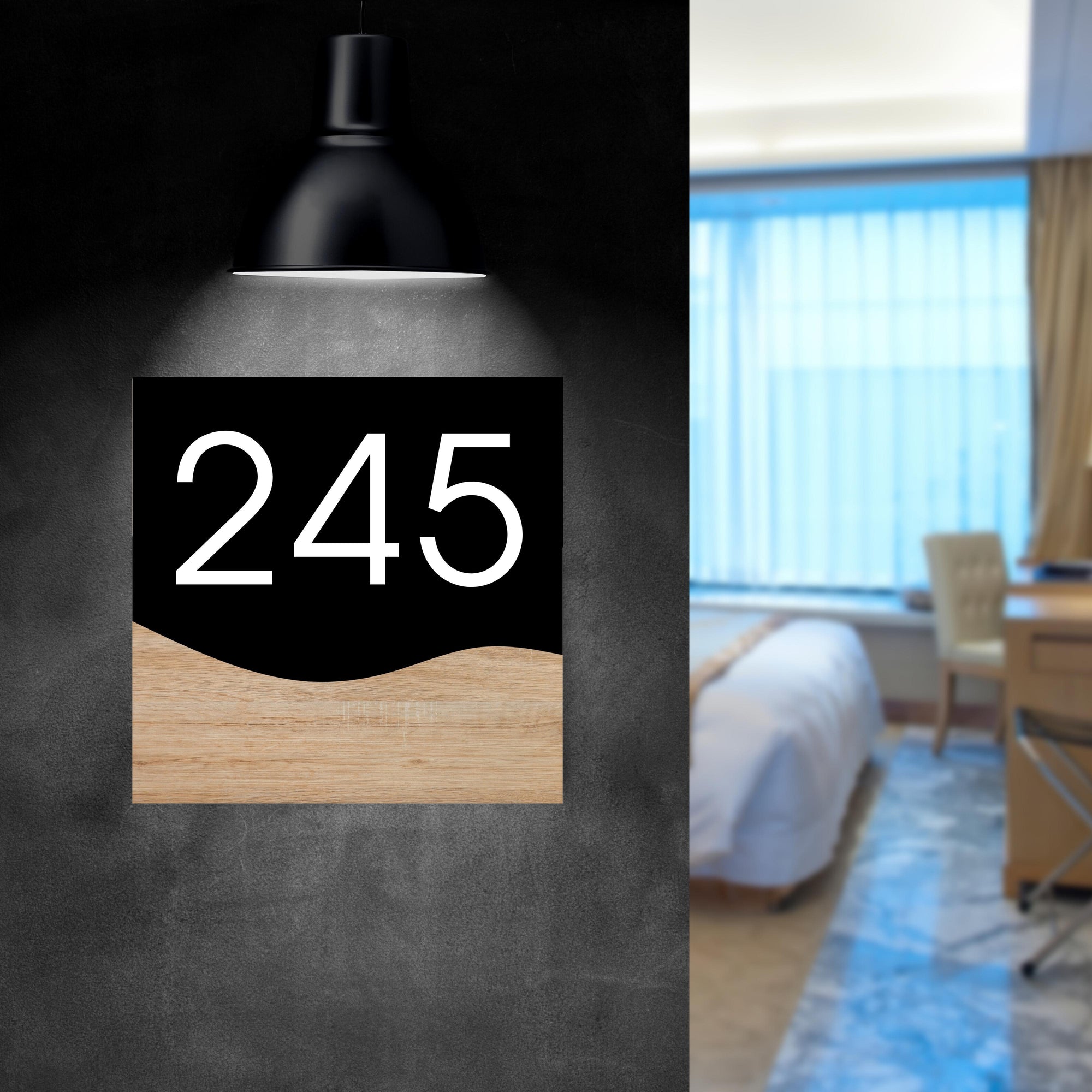 Custom Engraving Double Layers Wooden & Acrylic Room Name Sign, Door Number Plaque, Personalised Wall Room Plate, Business Logo Company Signage for Office, Apartment, Hotel, / House Warming, Grand Opening's Gift