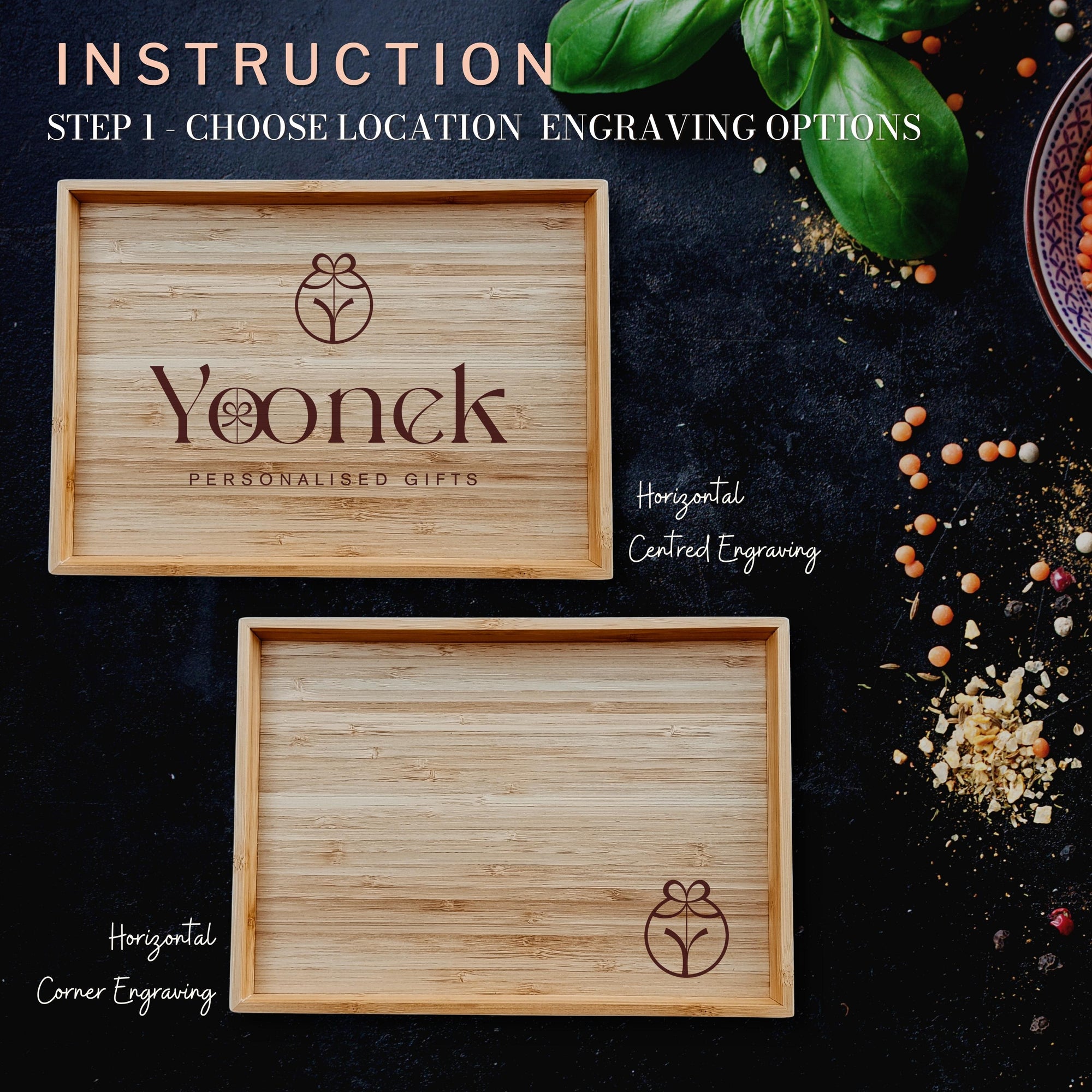 Personalised Bamboo Wooden Charcuterie Serving Tray, Engraved Timber Platter, Anniversary/ Housewarming Gift / Tech/ Office /Catchall Valet Catch Organizer