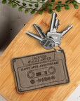 Personalised Cassette Spotify Code Song Scan Wooden Keychain, Engraved Custom Scannable Music Mixtape Fridge Magnet, Retro Vintage Key Ring Plaque, Bag Name Tags, Drive Safe Keyrings Gift For Him, Dad/ Corporate, Wedding Favours