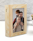 Personalised Wooden Keepsake Memory 5"x7" Photo Frame Book Box, Engraved Custom Picture Frames, Housewarming/ Birthday, Mom-Dad, Teacher, Grandparents, Godparents, Baby, Wedding Favour
