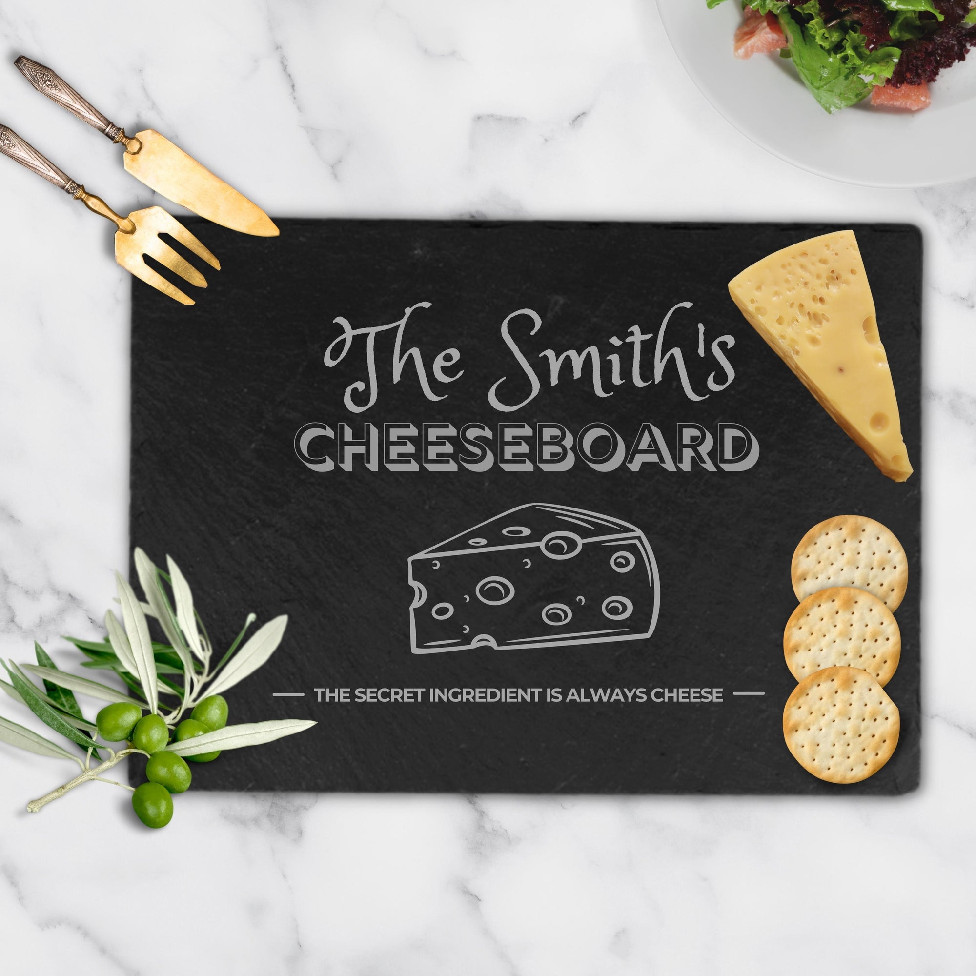 Personalised Rectangle Slate Serving Cheese Board, Custom Engraved Charcuterie Platter, Wedding, Anniversary, Corporate, Housewarming Gift