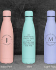 Personalised Engraved Stainless Steel Insulated Water Bottle Laser Custom Logo Double Wall Travel Thermal Drink Teacher/ Mom/ Corporate Gift