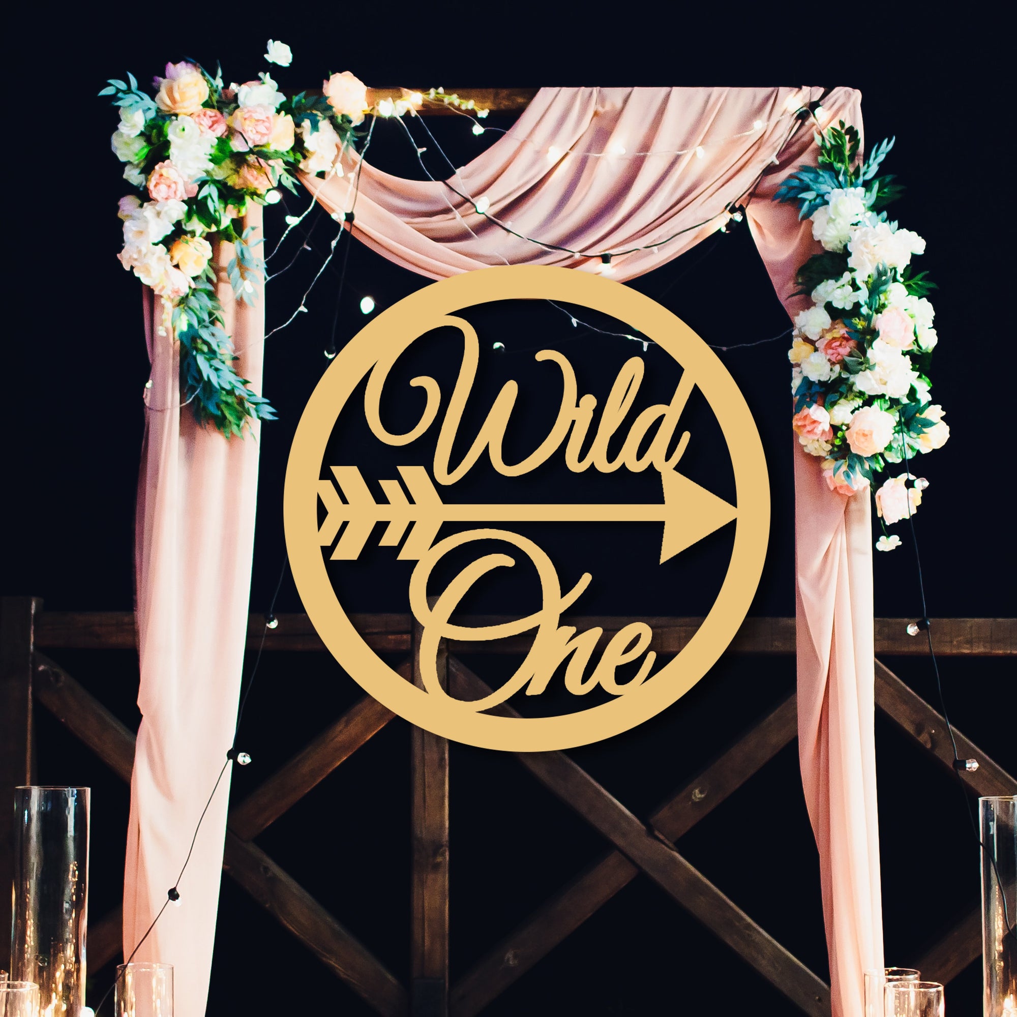 First Birthday Wild One Sign Hoop, Christening/ Baptism Shower, Personalised Laser Cut Event Baby Name Round Signage, Photo Prop Party Decor