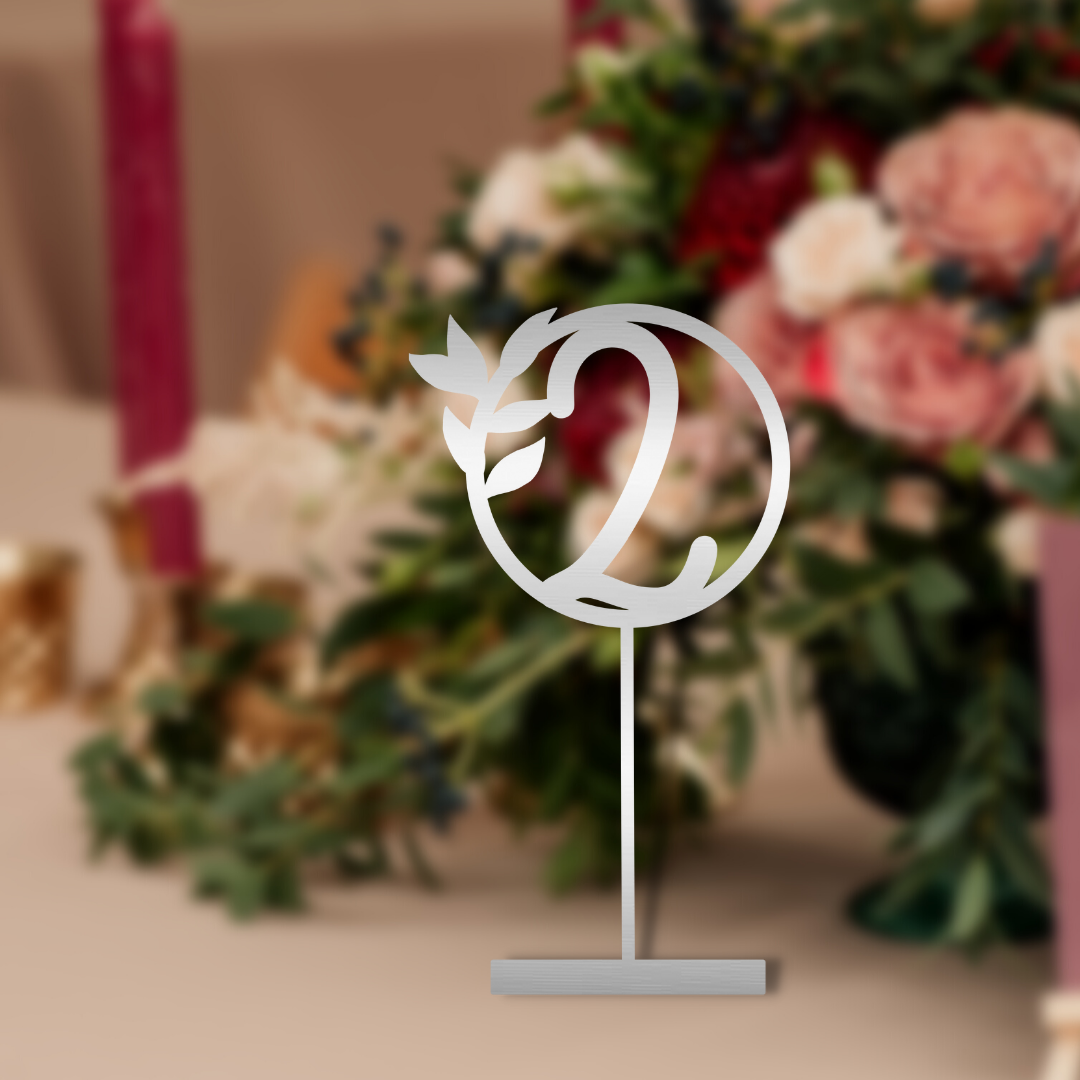 Custom Wooden/ Mirror Acrylic Wedding Wreath Table Numbers, Rustic/ Vintage Numbers for Restaurant, Functions &amp; Dinner, Event Party Decor