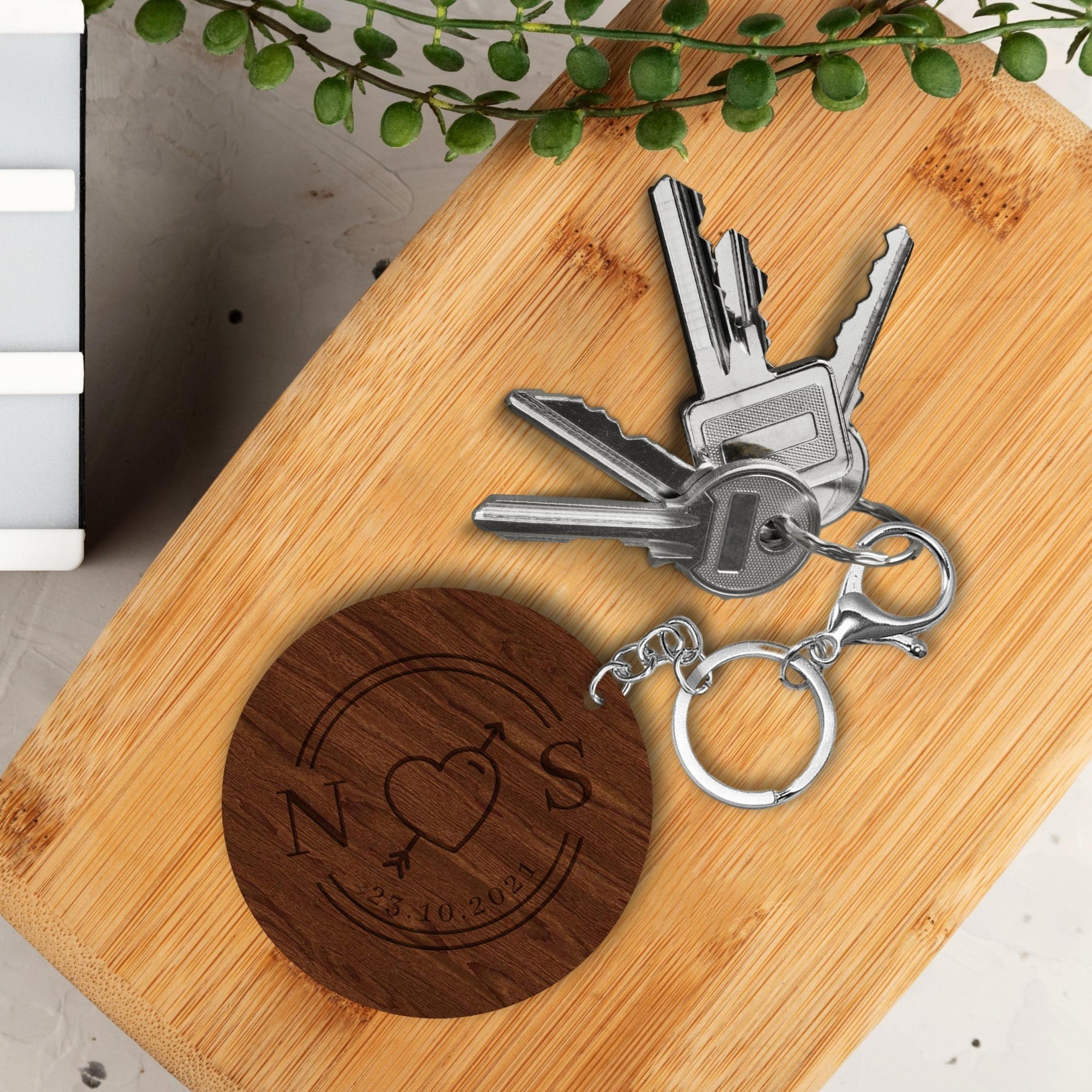 Personalised Wooden Keychain, Custom Wood Key Chain, Logo Engraved Key Ring Bag Name Tags, Drive Safe Keyrings Gift For Him, Dad/ Corporate, Wedding Favours