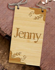 Personalised Plywood Wedding Name Sign Holder, Custom Table Plaque, Engraved Rustic Seating Place Card, Vintage Wedding Ceremony Event Decor