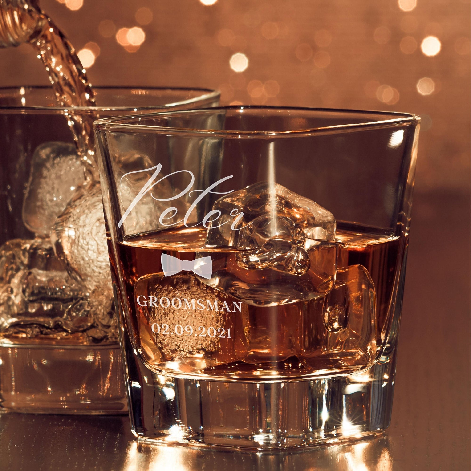 Personalised 320ml Whiskey/ Scotch Glass, Custom Engraved Cocktail  Wine Tumbler, Corporate Housewarming Wedding, Bridesmaid, Groomsmen Gift