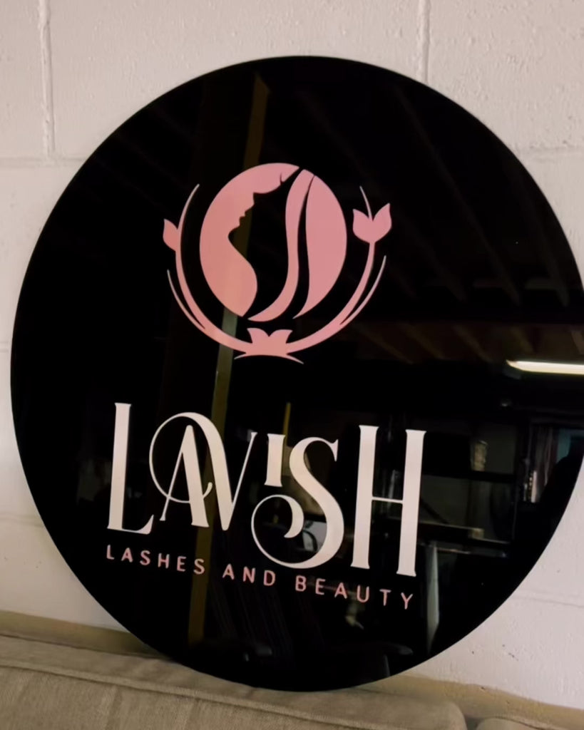 Custom Made Colour  Acrylic 3D Double Layer Business Round Sign on Wall/ Door, Office Retail/ Commercial Shop Logo Plaque, Personalised Name Signage