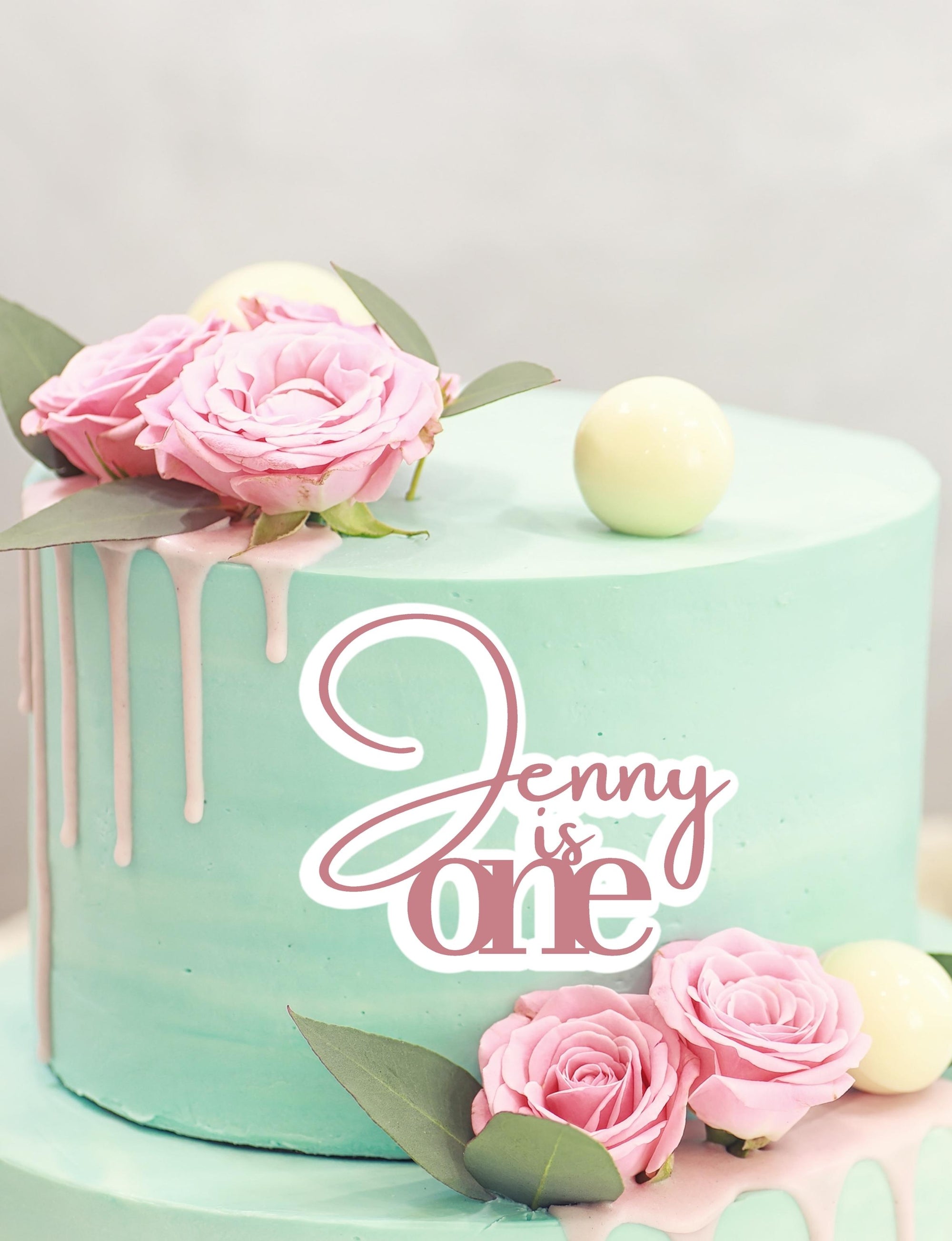 Personalised 3D Acrylic Double Layered Name & Age - Birthday Cake Topper, Custom Cut Out Cake Plaque/ Fropper/ Charm/ Front of Cake Sign/ Event Party Decor Supply Toppers