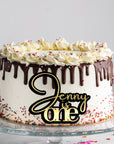 Personalised 3D Acrylic Double Layered Name & Age - Birthday Cake Topper, Custom Cut Out Cake Plaque/ Fropper/ Charm/ Front of Cake Sign/ Event Party Decor Supply Toppers