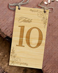 Personalised Plywood Wedding Number Holder, Custom Engraving Double Sided Rustic Table Plaque, Vintage Wedding Decor, Ceremony, Event Sign