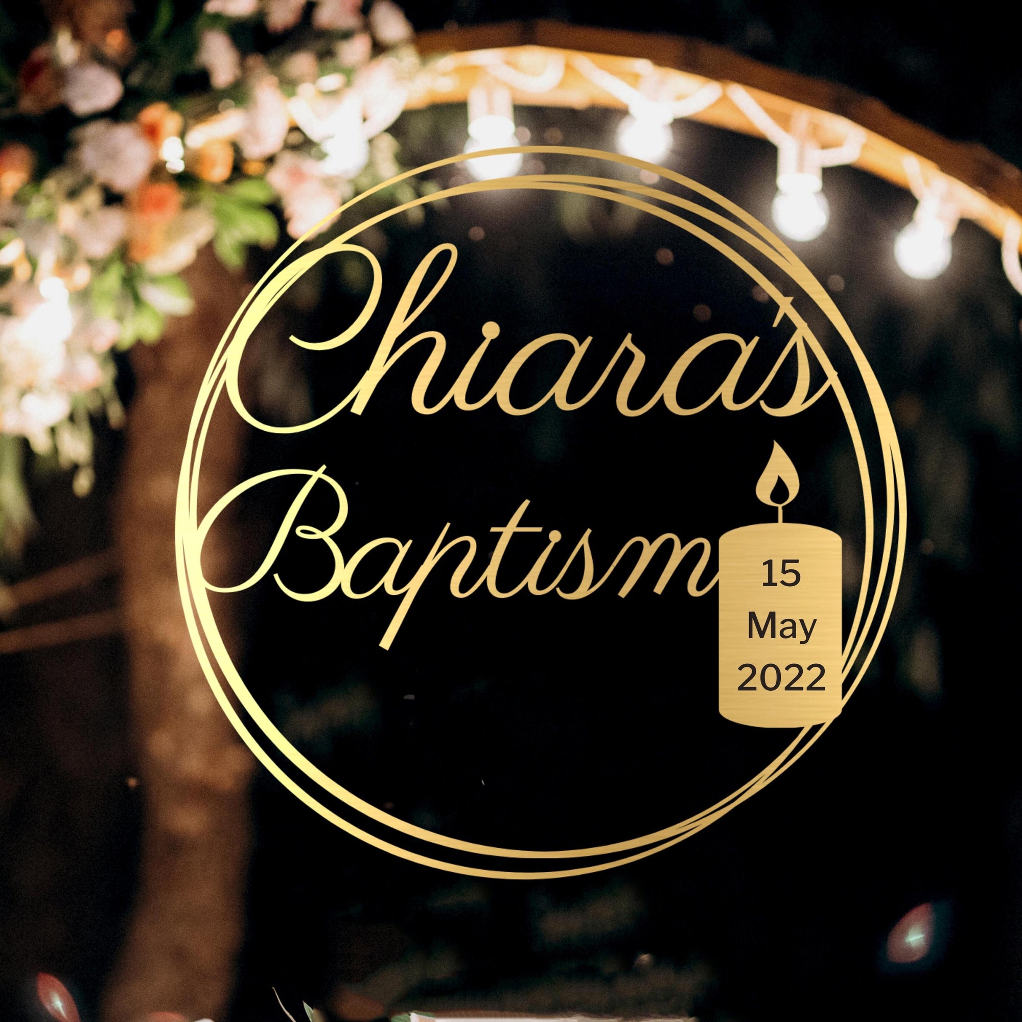 Custom Made Baby Christening/ Baptism Scribble Sign Hoop, Personalised Laser Cut Baby Name Hanging Signage, Photo Prop Birthday Shower Decor