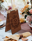Personalised Plywood Wedding Number Holder, Custom Engraving Double Sided Rustic Table Plaque, Vintage Wedding Decor, Ceremony, Event Sign