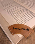 Personalised Cowhide Leather Round Corner Bookmark/ Monogram Custom Laser Engraved/ Gift for Him & Her/ Father/ Birthday/ Mum/ Book Lovers