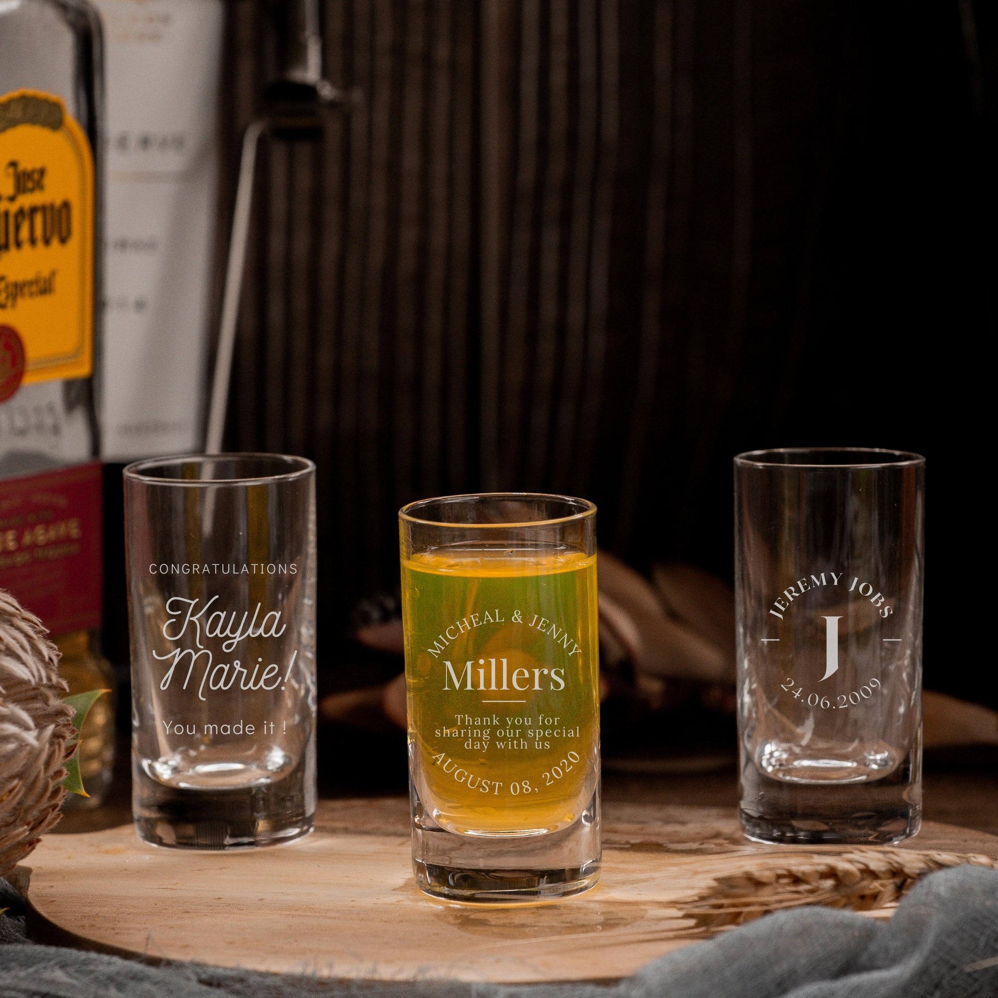 Engraved Luxury 50ml Crystal Vodka Shot Glass, Personalised Custom Monogram Glassware, Groomsmen, Bridal Wedding Favours, Father's Day Gift