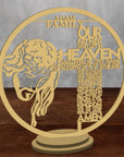 Custom Wooden/ Acrylic Our Father Lords Cross Jesus Chris Table Sign, Lord Prayer Signage Plaque, Housewarming, Easter, Christenings, New Born Gift