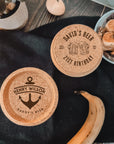 Personalised Round Cork Coaster/ Lid