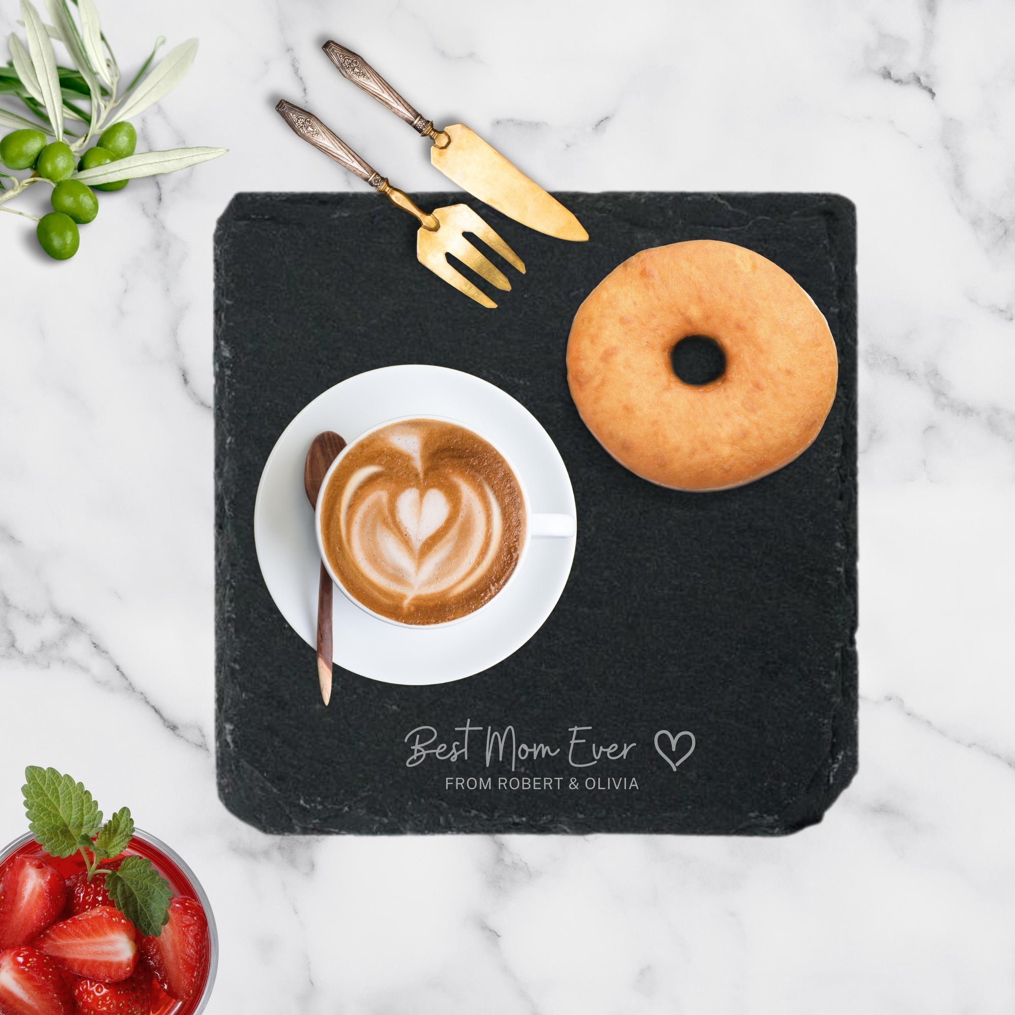 Personalised Square Slate Serving Cheese Board, Custom Engraved Charcuterie Platter, Wedding, Anniversary, Corporate, Housewarming Gift