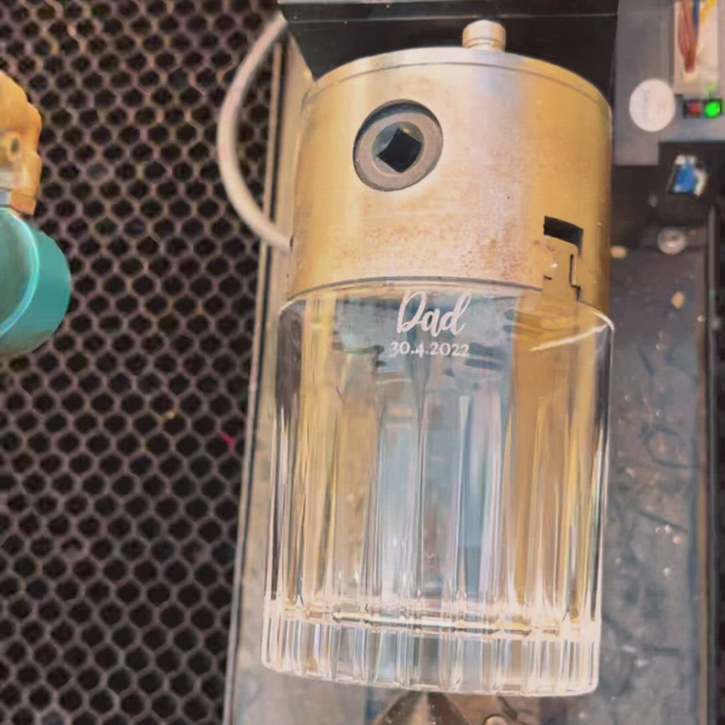 Personalised 310ml Whiskey/ Wine/ Spirits Italian Crystal Glass, Engraved Monogram Scotch Tumbler, Housewarming, Bridesmaid, Groomsmen Gift