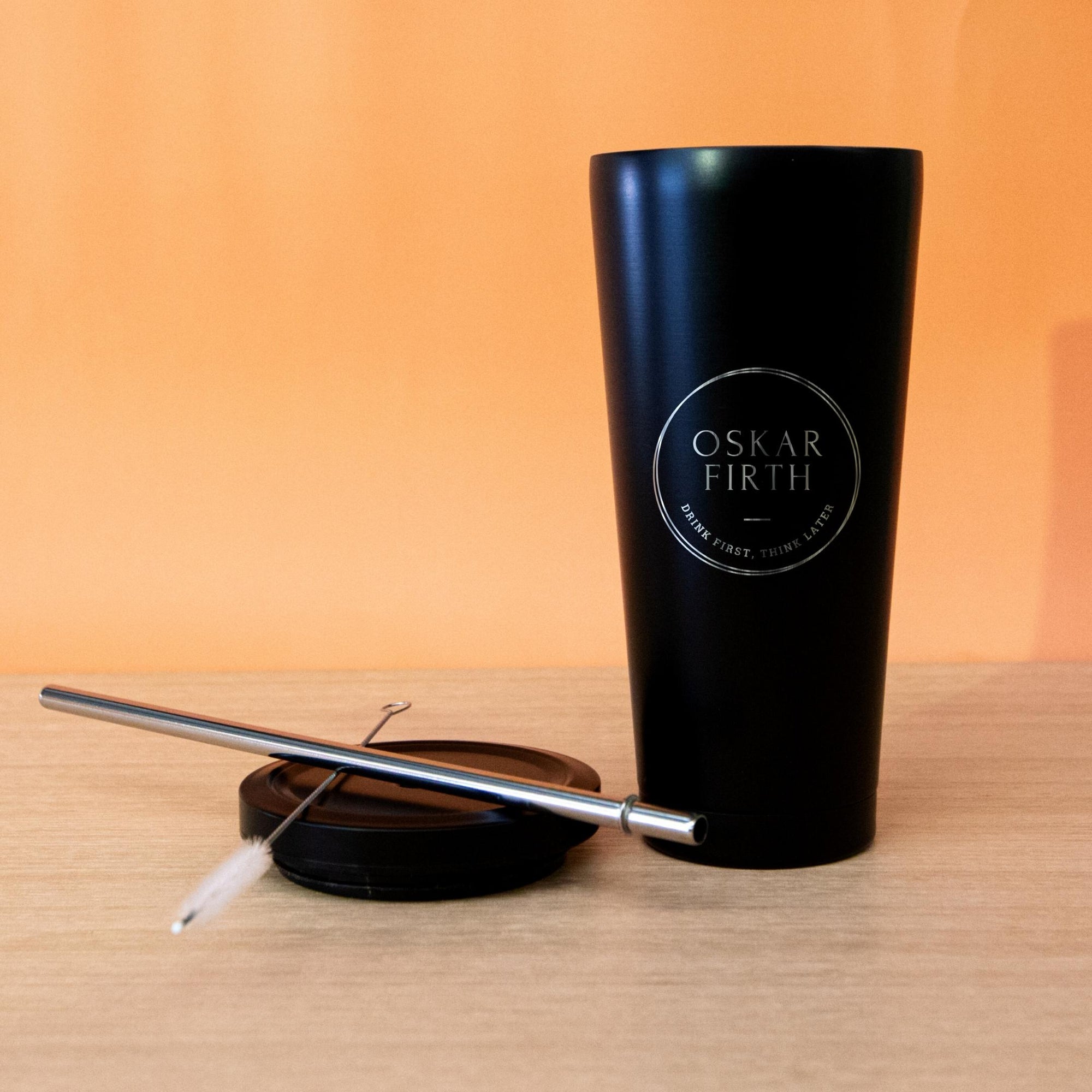 Personalised Engraved Stainless Steel Insulated Tumbler &amp; Straw Set, Laser Engraved Custom Logo Travel Thermal Drink Bottle, Eco Friendly Reusable Coffee Cup, Corporate Birthday Gift, Insulation Portable Vacuum Flasks &amp; Thermoses