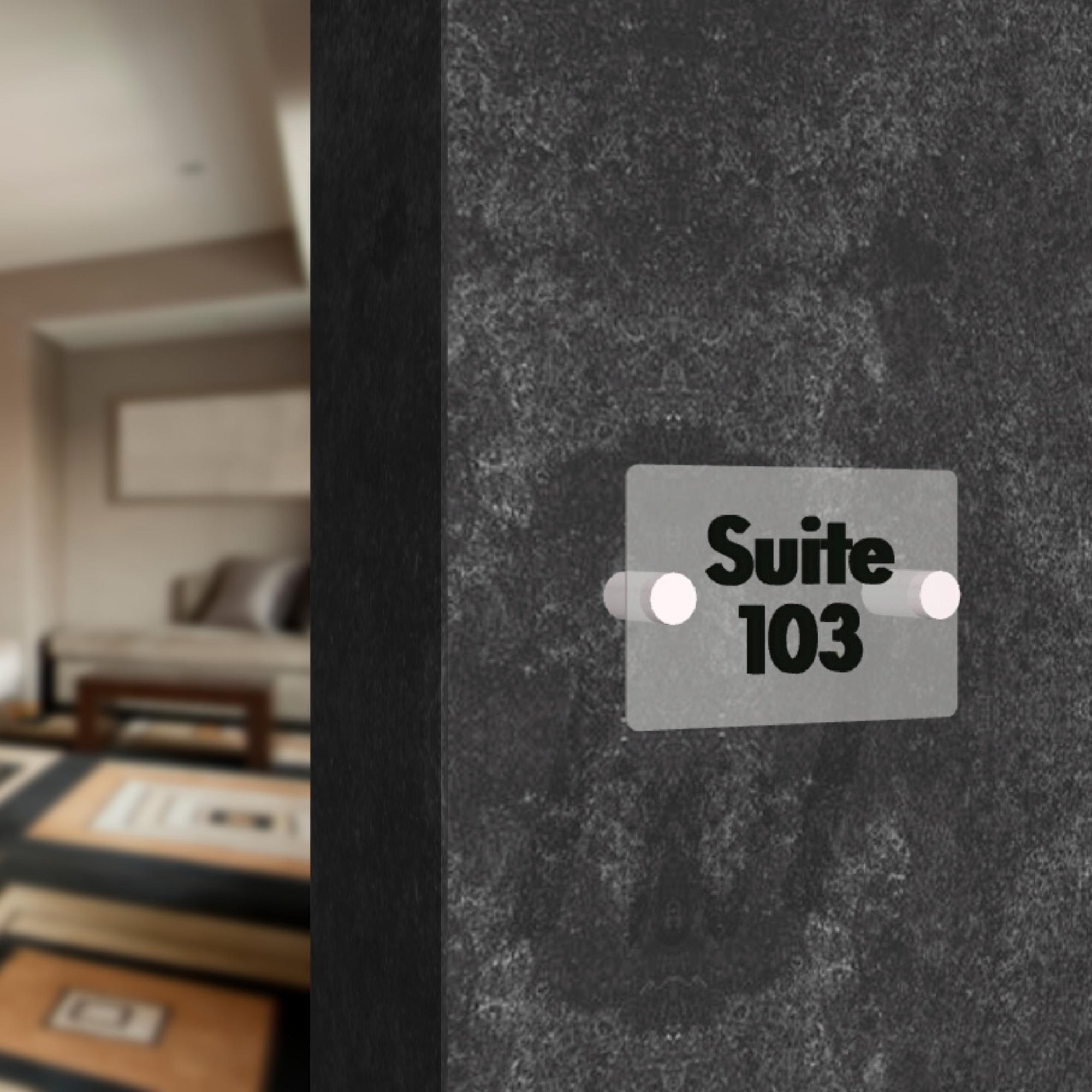 Personalised Floating Modern Acrylic Door Sign, Room Number Plaque, Laser Cut Custom Wall Business Room Plate, Company Signage for Spa, Nail Shop, Restaurant, Cafe, Office, Apartment, Hotel