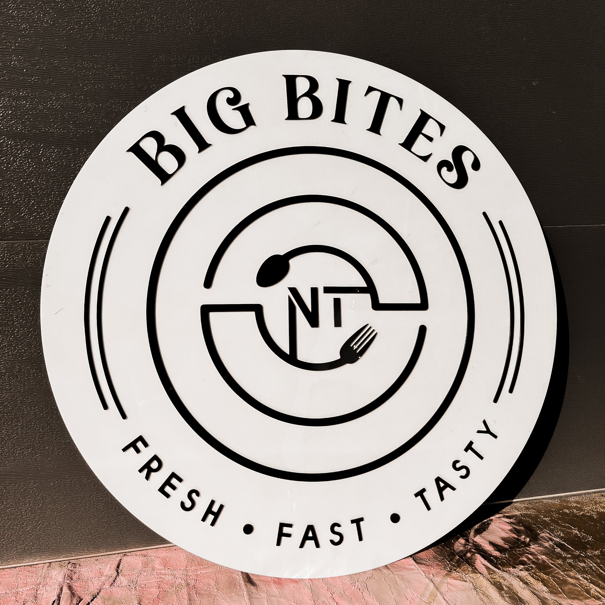 Custom Made Acrylic 3D Double Layer Business Round Sign on Wall/ Door, Office Retail/ Commercial Shop Logo Plaque, Personalised Name Signage