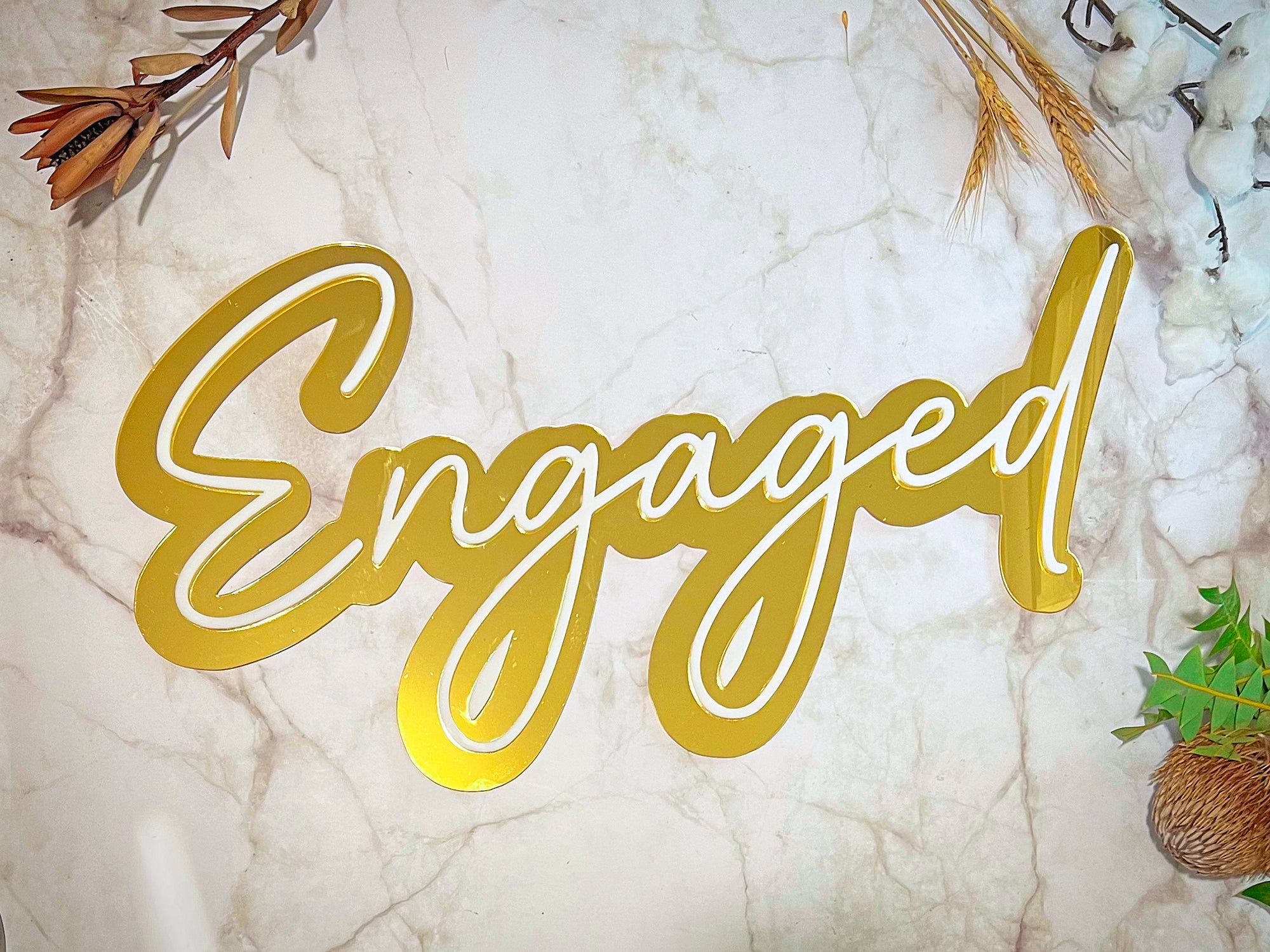 Custom Acrylic 3D Double Layered Name Sign, Personalised Rose/ Gold Mirror Names, Ceremony/ Event/ Bridal Shower/ Wedding/ Engagement/ Birthday Signage 